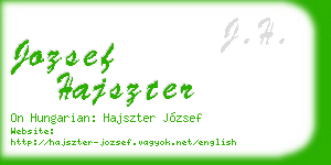 jozsef hajszter business card